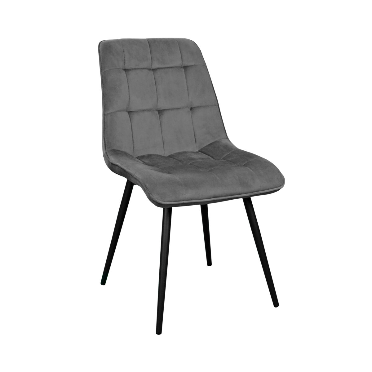 Стул Capella~Catifea Dark Grey HLR21+Black Legs Создайте уют на вашей кухне с элегантным стулом Capella цветом Dark Grey. Мягкое бархатное сиденье и прочные черные металлические ножки обеспечивают комфорт и долговечность. Высота 85 см, длина сиденья 47 см. Доступен в разных цветах.