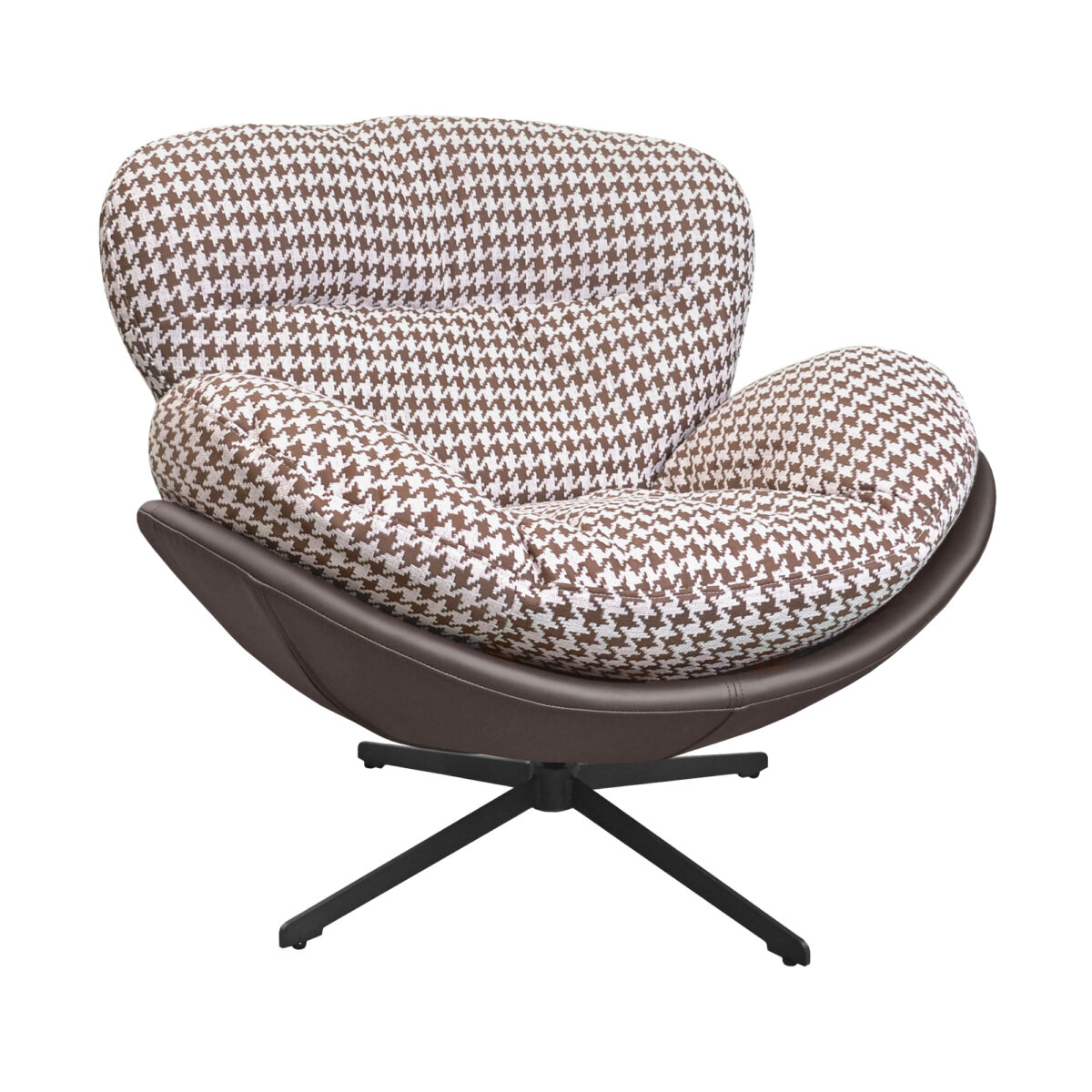 Кресло EUFORIA Brown/White Кресло EUFORIA Brown/White сочетает элегантный дизайн и функциональность. Удобное сиденье, съёмные подушки и обивка из ткани и эко-кожи делают его идеальным для отдыха. Прочный каркас и 360-градусное вращение обеспечивают долговечность и комфорт. Инвестируйте в стиль и уют вашего дома!