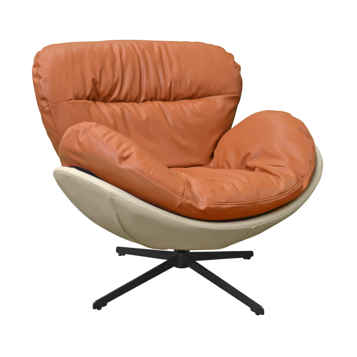 Кресло VORTEX Orange Кресло VORTEX Orange — идеальное сочетание стиля и комфорта. Яркая обивка из эко-кожи, эргономичный дизайн, съемные подушки и механика вращения на 360 градусов делают его центром вашего интерьера. Прочное и стильное, с максимальной нагрузкой 150 кг.
