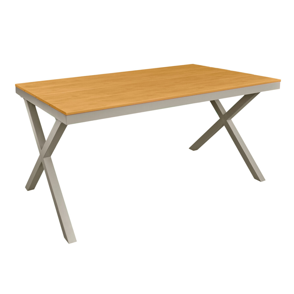 Masă Terasă TER-F10 Descoperiți masa de terasă TER-F10, o soluție elegantă și durabilă pentru mobilierul de grădină. Cu un cadru din aluminiu vopsit și blat din lemn de rășinoase, această masă oferă confort și stil, fiind perfectă pentru mesele în aer liber. Ideală pentru orice terasă!