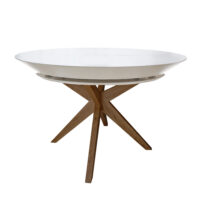 Masa NOVA Furnir~White Top+Italian Legs 1270+500+500*H750 Descoperiți Masa NOVA Furnir White Top+Italian Legs, o piesă elegantă din mobilă bucătărie, cu un design italian sofisticat. Blat glisant de MDF furniruit, extensibil până la 227 cm, și cadru din lemn de fag masiv, pentru confort și stil. Adăugați un plus de eleganță locuinței dumneavoastră!