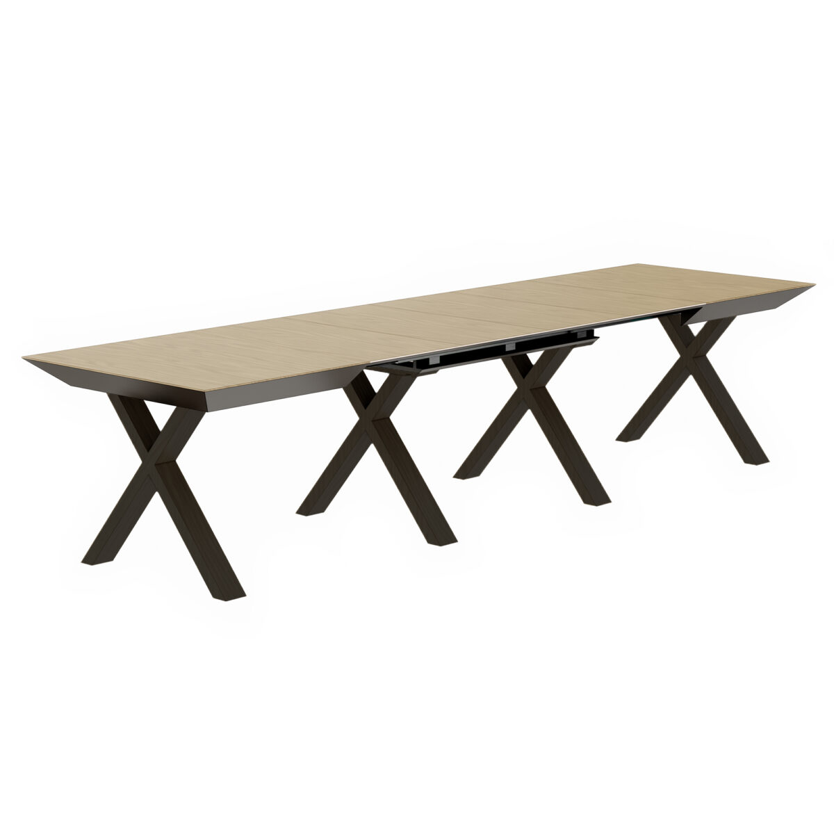 Masă Extensibilă Madrid Natural Wood+Black Legs Descoperiți masa extensibilă Madrid, din lemn natural cu picioare negre, perfectă pentru bucătărie sau cameră de zi. Cu dimensiuni variabile între 160 și 360 cm, este ideală pentru întâlniri de familie sau evenimente. Fabricată din materiale ecologice, masa adaugă un stil modern oricărei încăperi.