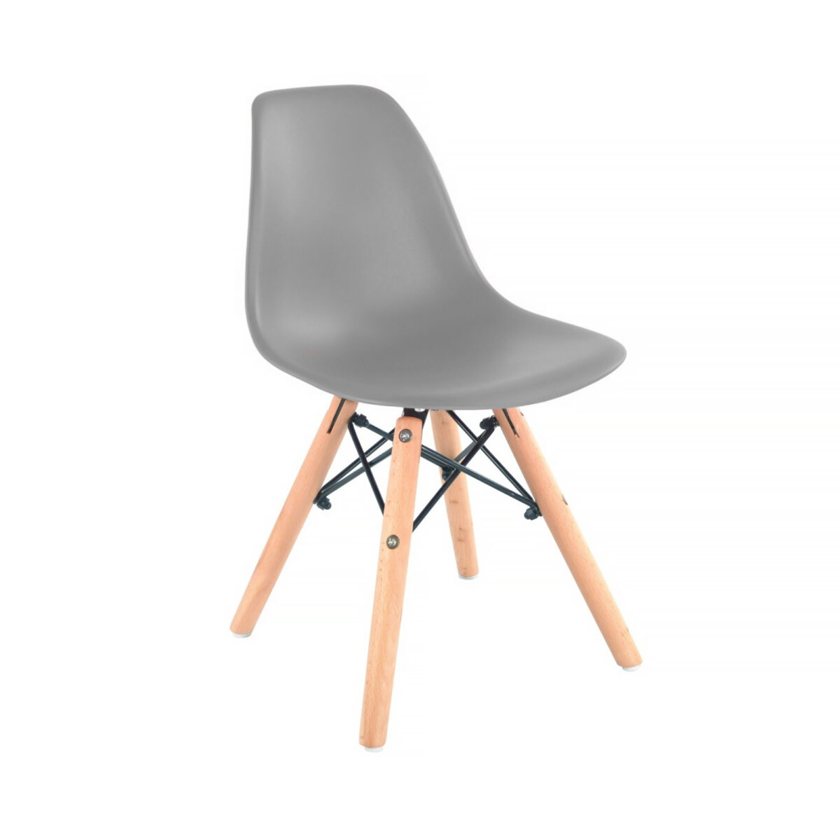 Детский стул EAMES BEBE Grey Кресло Eames Bebe Grey - идеальный выбор для детей! Легкий и прочный пластик, деревянные ножки для стабильности, комфортные размеры и легкость в уходе. Обеспечьте безопасность и комфорт своему малышу в игровой зоне или детской комнате. Максимальная нагрузка 40 кг.