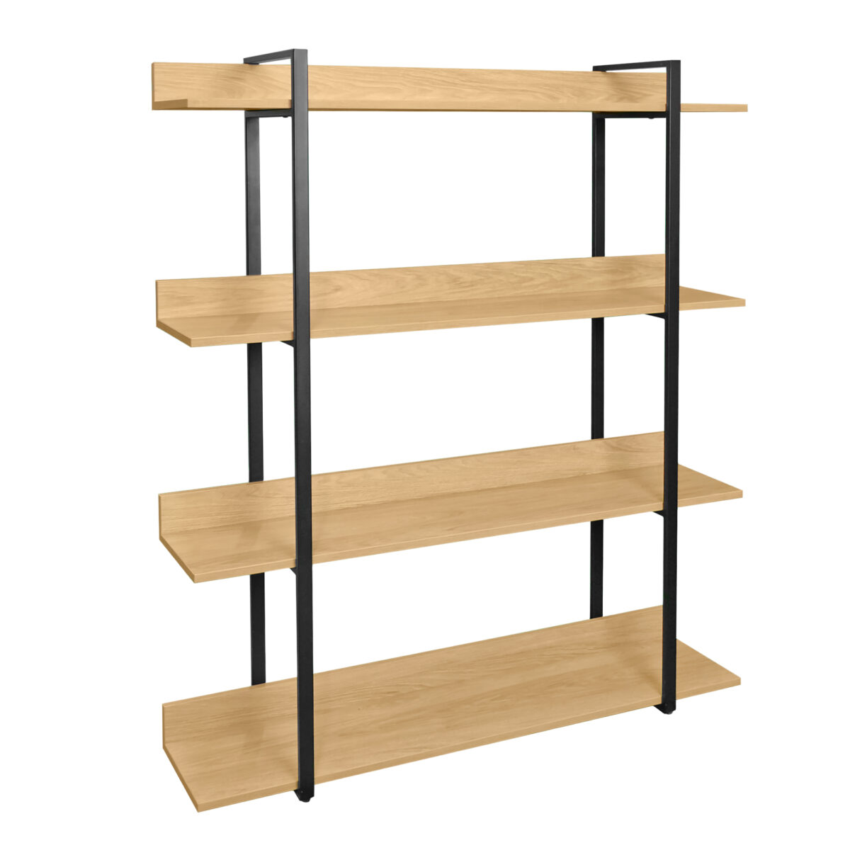 Capri Shelf Discover the Capri Shelf, an elegant and practical solution for organizing your home. Made from melamine-coated particle board and quality metal, this modern shelf fits perfectly into any decor. Adjustable and durable, it brings order and style to your office or living room.