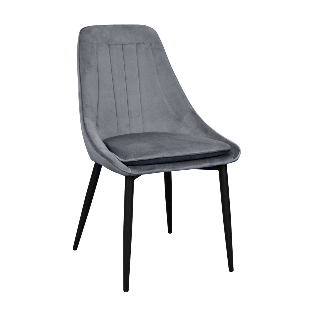 Scaun FLORIDA Dark Grey (HLR21) Catifea Descoperă scaunul FLORIDA Dark Grey (Hlr21) din catifea, perfect pentru bucătăria ta! Cu un design elegant și confortabil, acesta oferă stabilitate datorită cadrului din placaj și picioarelor metalice. Adaugă un accent sofisticat și relaxant în spațiul tău!