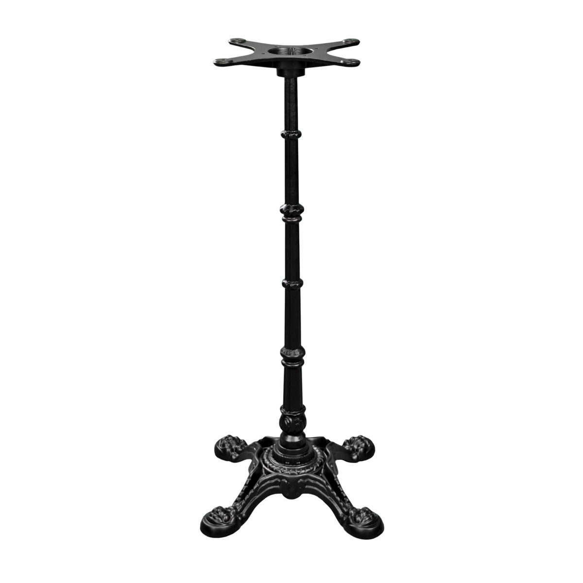 Baza HoReCa CI007-1080 Descoperă baza HoReCa CI007-1080 – un suport elegant și solid din fontă neagră mată, perfect pentru mesele de bar. Cu dimensiuni de 42x42 cm și 108 cm înălțime, adaugă stabilitate și rafinament oricărui spațiu HoReCa!