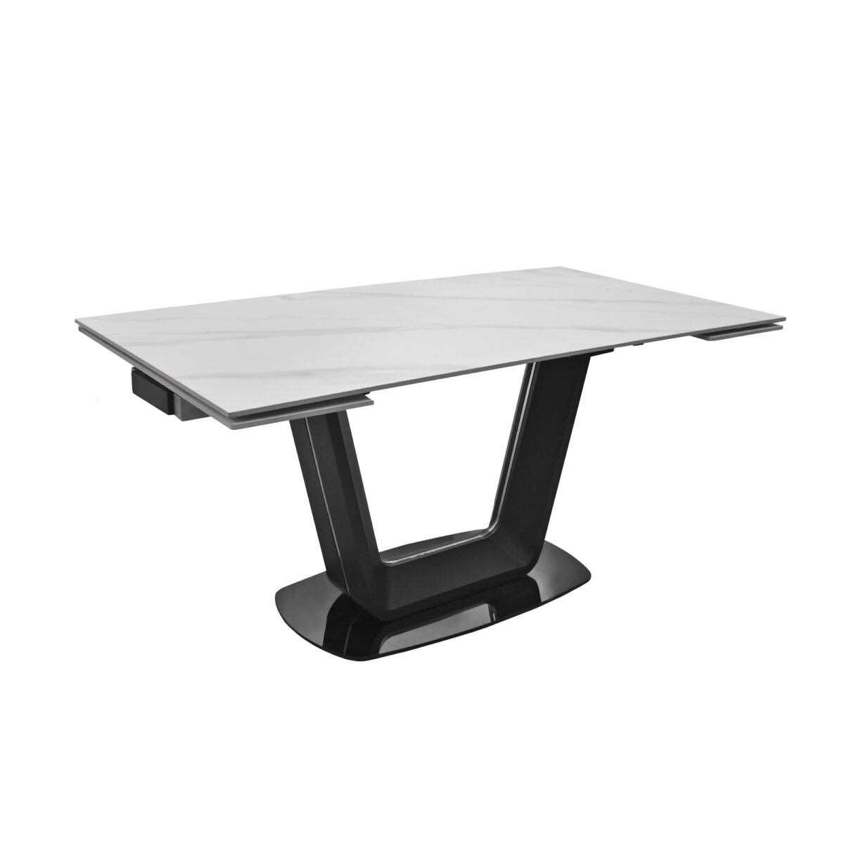 Extendable table T1088 White Marble Discover the T1088 White Marble extendable table, perfect for the kitchen! With a sturdy metal frame and ceramic surface, it comfortably accommodates 8-10 people. Elegant and practical, it fits perfectly into any interior. Choose style and functionality!