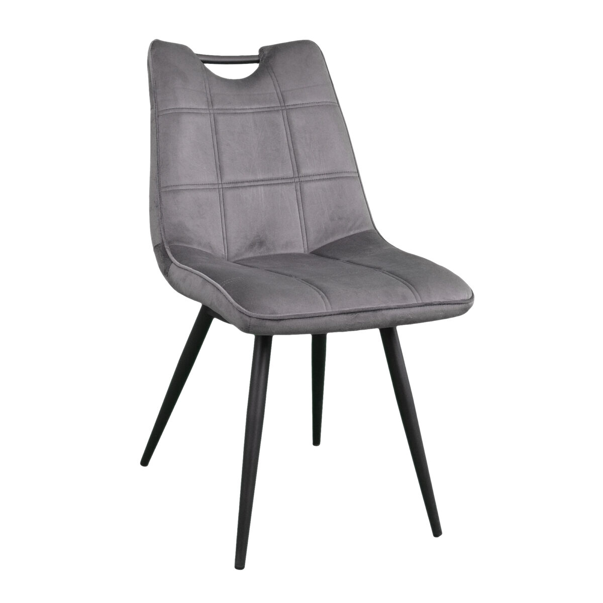 Chair CONFORT Velvet Grey HLR21 Discover the CONFORT chair in gray velvet, perfect for the kitchen! With a modern and elegant design, this chair offers maximum comfort thanks to its velvet upholstery and sturdy metal construction. Ideal for everyday meals or special occasions, it adds a touch of refinement to any interior!