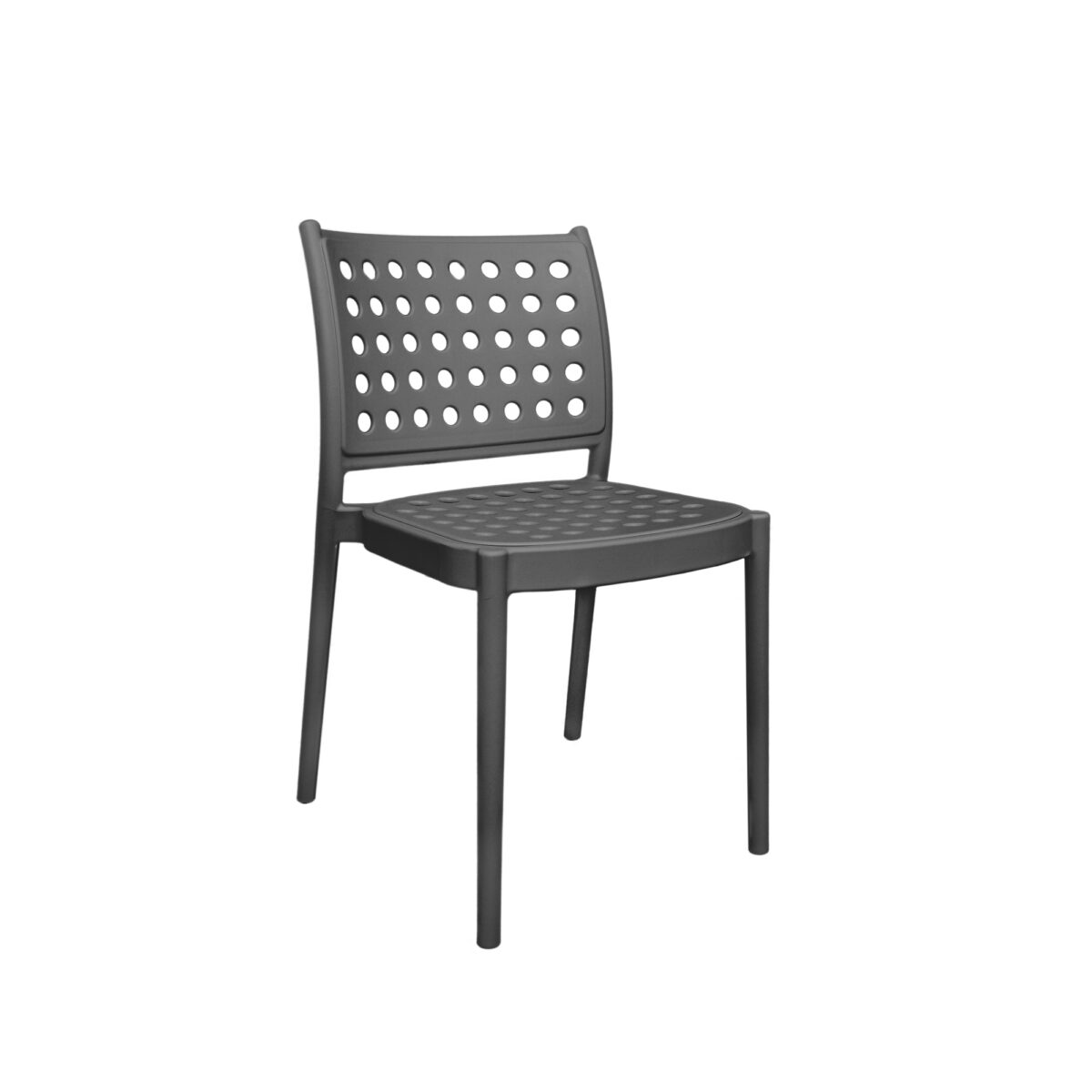 Scaun EROS Dark Grey Descoperiți scaunul EROS Dark Grey, perfect pentru mobilă de bucătărie și grădină! Realizat din polipropilenă rezistentă la intemperii, oferă confort ergonomic и un design stivuibil. Ideal pentru orice spațiu exterior sau interior, este combinația perfectă între funcționalitate și stil.