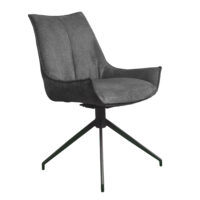 Стул OLDY Dark Grey Добавьте элегантности вашей кухне с кухонным стулом Oldy Dark Grey. Прочный корпус из фанеры, мягкая обивка и металлические ножки обеспечивают комфорт и длительный срок службы. Вращение на 180 градусов для удобства. Идеальный выбор для стильного интерьера!