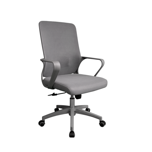 Fotoliu Birou F-20141 A~Grey Seat+Grey Frame Descoperă fotoliul de birou F-20141A, perfect pentru muncă productivă. Cu un design modern grey și un confort deosebit, acest scaun are picioare din plastic rezistent și un corp din metal. Reglează-l cu ușurință datorită mecanismului Tilt. Grăbește-te și adaugă confortul dorit biroului tău!