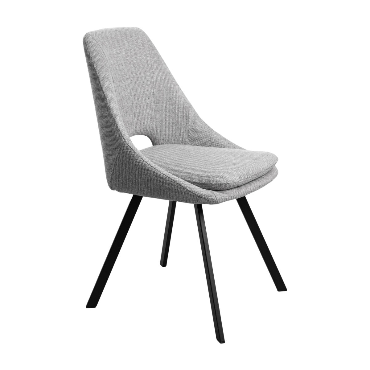 Isla Grey Chair Discover the Isla Grey Chair, perfect for kitchen furniture. Comfortable and elegant, with a metal frame and fabric upholstery, this chair fits seamlessly into any interior. Detachable and easy to maintain, it offers stability and a modern design!
