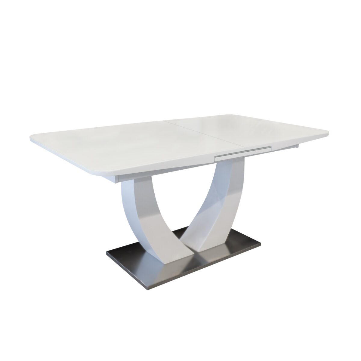Table Dilon White (Copy) Discover the Dilon White Table, a perfect blend of elegance and functionality. With a sophisticated glass top and a sturdy structure, this kitchen table fits seamlessly into any space. Ideal for family gatherings, with an easily adaptable extension!