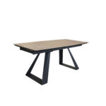 Lori Table Discover the Lori Wooden Glass table, an elegant and versatile choice for your kitchen. With an extendable length of up to 260 cm and a modern design, this table made of tempered glass and a metal frame offers stability and style. Perfect for any occasion!