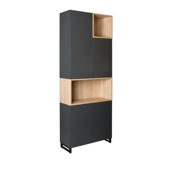 Dulap EvoCab 800*342*2209H Descoperiți dulapul EvoCab 800*342*2209H, o soluție elegantă și practică de depozitare pentru birou sau locuință. Cu un design modern, picioare metalice rezistente și mecanism push to open, acest dulap optimizat oferă capacitate generoasă fără a ocupa mult spațiu. Ideal pentru un interior organizat!