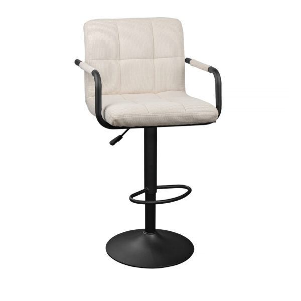 Scaun de Bar SB-042 Velvet Beige+Black leg Descoperă scaunul de bar SB-042, un model elegant din velvet bej cu picioare black. Ideal pentru baruri sau bucătării, oferă confort și stabilitate. Ajustabil pe înălțime și cu un design modern, se integrează perfect în orice decor contemporan. Alege stilul și confortul!