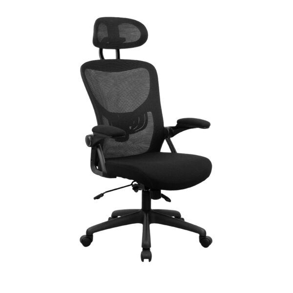 Fotoliu Birou Dixon~Black Descoperiți confortul și stilul cu fotoliul de birou Dixon Black. Acesta oferă suport optim, tapițerie din plasă acrilică pentru ventilație, brațe reglabile și mecanism de ajustare a poziției. Ideal pentru un birou modern și ergonomic, cu o capacitate maximă de 120 kg.