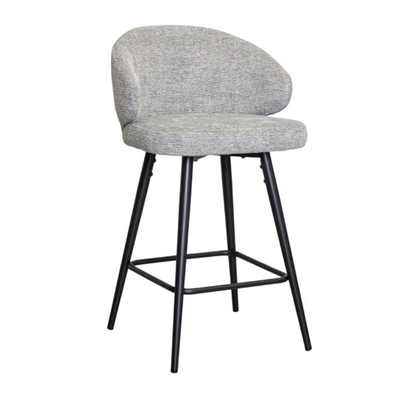 Scaun Bar Rustic Descoperă Scaunul Bar Aria Grey, ideal pentru baruri și bucătării moderne. Cu un design elegant și tapițerie din stofă confortabilă, este perfect pentru momente de relaxare. Picioarele din metal asigură durabilitate, iar dimensiunile sale îl fac versatil. Adaugă un strop de rafinament locuinței tale!