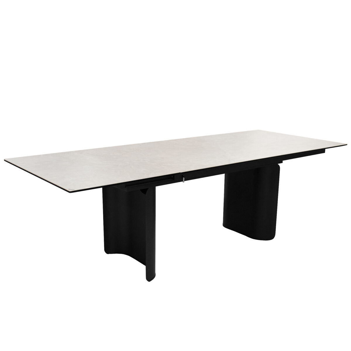 Extensible Table Mely 1800/2500*980 Discover the Mely Extendable Table 1800/2500 x 980, ideal for the modern kitchen! With a heat-resistant ceramic top and a support made of tempered glass, it offers stability and functionality. The sliding extension mechanism allows you to adapt it for any occasion. Perfect for an elegant dining experience!