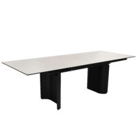 Extensible Table Mely 1800/2500*980 Discover the Mely Extendable Table 1800/2500 x 980, ideal for the modern kitchen! With a heat-resistant ceramic top and a support made of tempered glass, it offers stability and functionality. The sliding extension mechanism allows you to adapt it for any occasion. Perfect for an elegant dining experience!