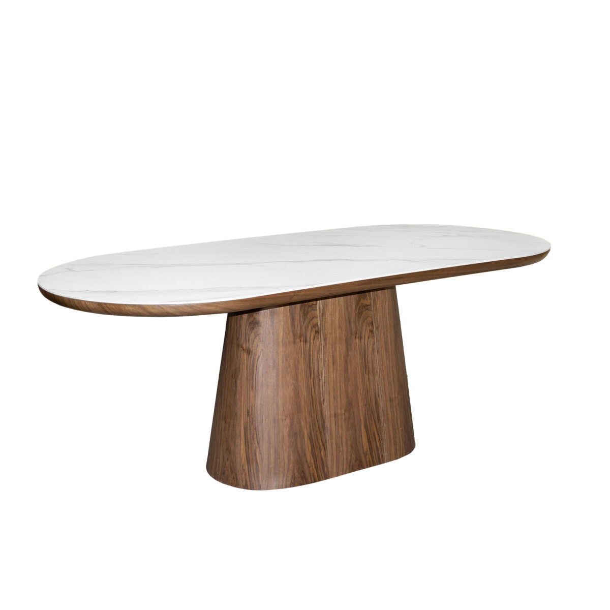 Serena Table Discover the Serena Table, the perfect choice for kitchen furniture! With an elegant and functional design, this table features a white sintered stone top and a walnut wood base, transforming any interior. Ideal for gatherings with family or friends!