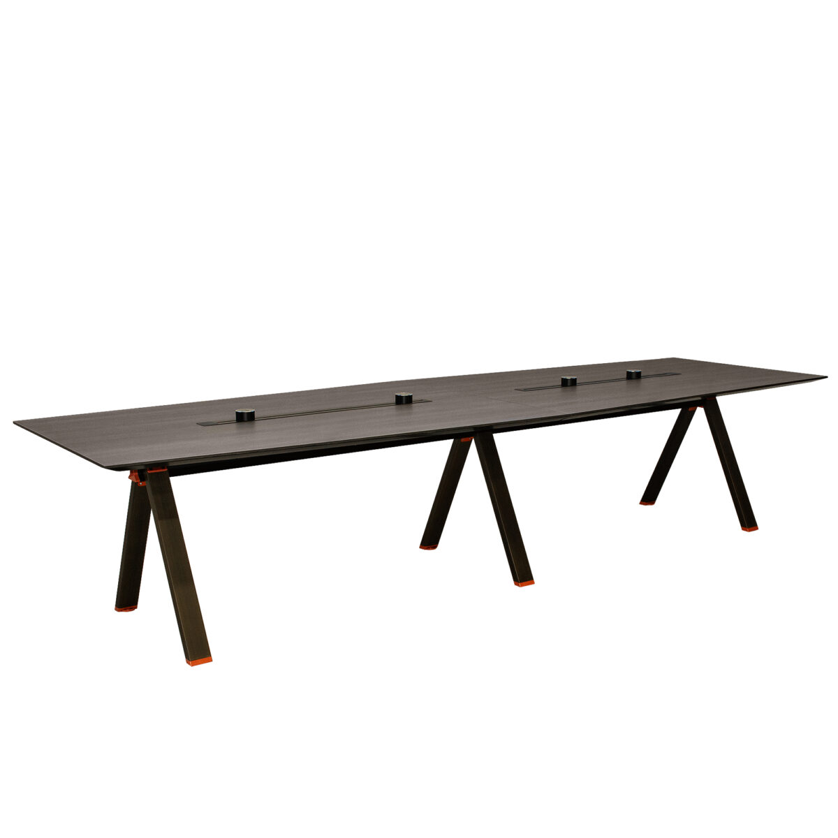 Concord Conference Table Discover the Concord Conference Table, perfect for modern offices and conference rooms. With a sleek design, a veneered MDF top, and a sturdy metal frame, it offers durability and functionality. Generous dimensions and integrated USB ports for quick connectivity!