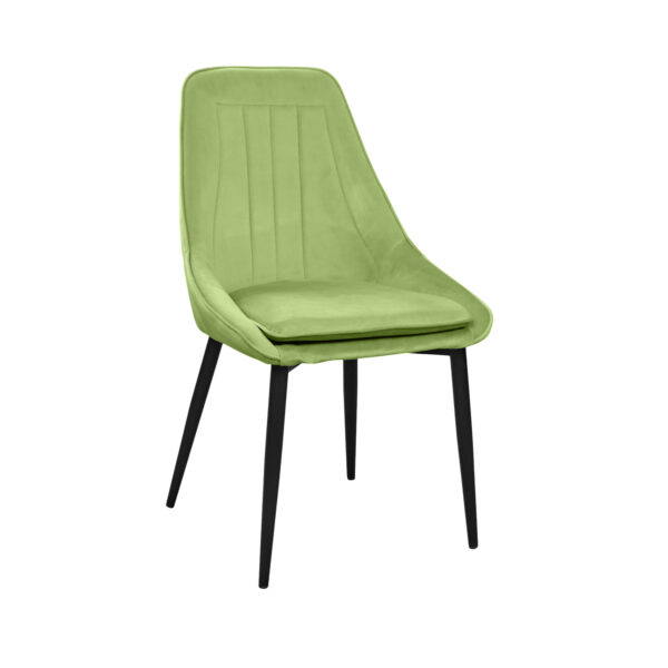 Scaun FLORIDA Light Green (HLR54) Catifea Descoperă scaunul Florida Light Green (HLR54), perfect pentru bucătăria ta! Cu o tapițerie din catifea verde, picioare din metal și un design elegant, acest scaun îmbină confortul cu stilul. Adaugă un aer sofisticat și relaxant mesei tale!