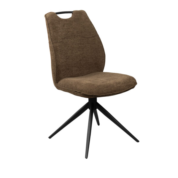 Scaun Tedy Brown Descoperiți scaunul Tedy Brown, ideal pentru bucătărie sau birou. Cu un design modern și tapițerie din stofă, oferă confort și durabilitate. Funcționalitatea sa rotativă și eleganța nuanței maro îl fac perfect pentru orice decor. Alegeți stil și confort cu Tedy Brown!