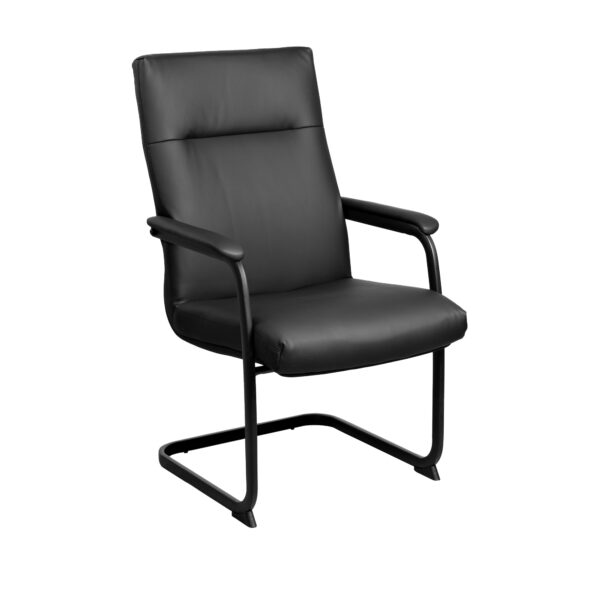 Scaun Birou Austin Black Descoperă scaunul de birou Austin Black, perfect pentru sesiuni lungi de lucru! Designul modern, tapițeria din piele eco și suportul ergonomic oferă confort și eleganță biroului tău. Cu dimensiuni adaptate și o capacitate de 150 kg, este soluția ideală pentru orice spațiu de lucru.