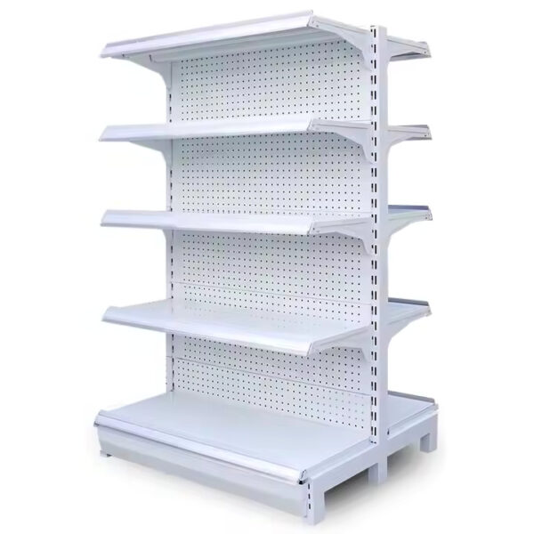 Raft de mijloc pentru magazin 5 nivele Descoperiți raftul de mijloc pentru magazin cu 5 nivele, ideal pentru organizarea eficientă a produselor în spații comerciale. Fabricat din metal robust, cu polițe de 0,7 mm și spate perforat, acesta se adaptează perfect nevoilor dvs. Disponibil în alb și negru. Ideal pentru magazine!