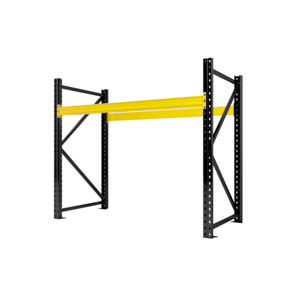 Raft industrial pentru depozitare paleti, inaltime 200 cm Descoperiți raftul industrial pentru depozitare paleti cu înălțimea de 200 cm, ideal pentru depozite înalte și soluții logistice eficiente. Proiectat pentru o utilizare intensă, acest raft vă permite ajustarea ușoară a distanței între nivele, fiind perfect pentru stivuitoare și paleti.