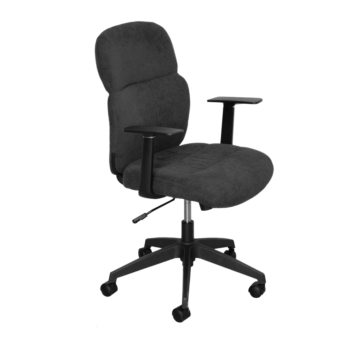 Fotoliu Birou Lopez Black Descoperiți fotoliul de birou Lopez Black – un model ergonomic și modern, perfect pentru birouri și spații de lucru. Tapițat cu stofă de calitate, oferă confort pe termen lung, iar mecanismul TILT permite ajustarea înălțimii și balansarea liberă. Ideal pentru utilizare zilnică, asigurând stabilitate și mobilitate!