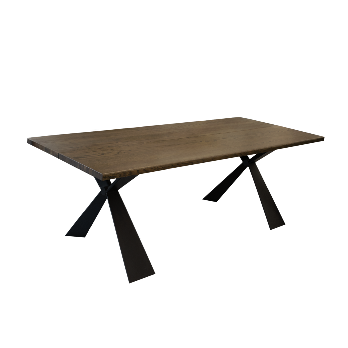 Rosa Table The Rosa table combines the elegance of natural wood with the durability of metal, offering a modern and refined design. The solid top of 36 mm highlights the natural texture, while the metal frame ensures stability. With dimensions of 220x90x75 cm, it is perfect for family gatherings or social areas, adding comfort and style to any space.