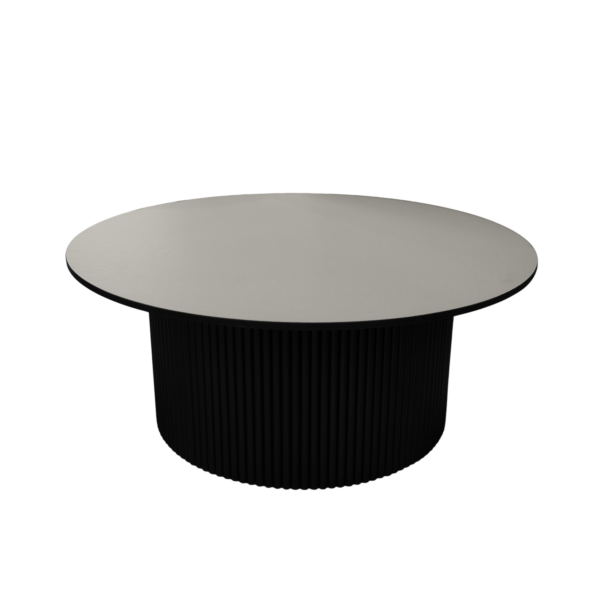 Masuta cafea Dalia Ø900 mm Măsuța de cafea Dalia Ø900 mm îmbină un design minimalist cu funcționalitatea, având un blat rotund din furnir de calitate și un cadru metalic demontabil. Perfectă pentru un living modern, cu dimensiuni ideale pentru zona de relaxare, aducând un plus de eleganță și rafinament.