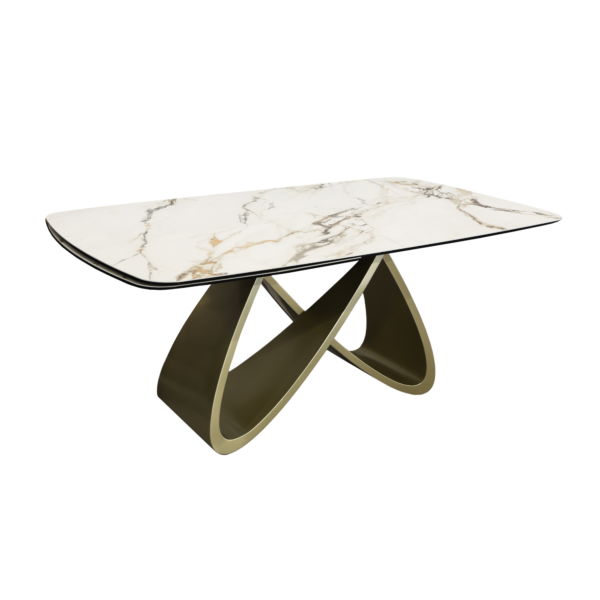 Masa Consola 475(2100)*850 Descoperiți masa extensibilă Rino – un design elegant și practic pentru zona de dining. Blatul din ceramică italiană termorezistentă, aplicat pe un suport de sticlă laminată, și mecanismul de extensie simplu o fac versatilă și rezistentă. Ideală pentru mesele de zi cu zi și întâlnirile festive!