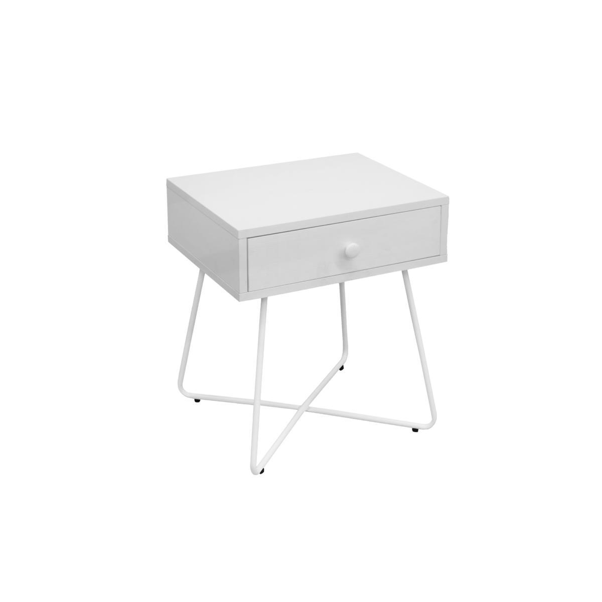 Noptieră Lola White+White Legs Descoperă noptiera Lola, perfectă pentru dormitorul tău! Fabricată din MDF melaminat rezistent, cu sertar încăpător și picioare din metal, oferă stil și funcționalitate. Ideală pentru un decor elegant și ergonomic.