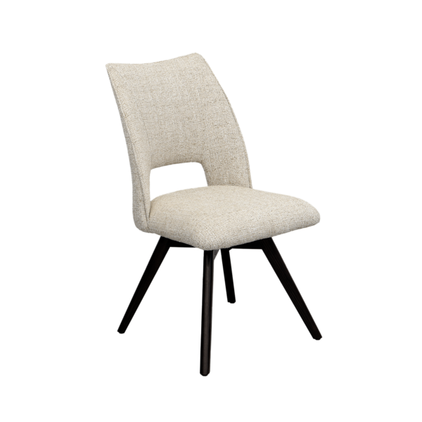Scaun Vision Beige Descoperiți scaunul Vision – o alegere elegantă și confortabilă pentru orice spațiu. Tapițat cu stofă durabilă și dotat cu un mecanism rotativ de 180°, acest scaun oferă confort maxim și funcționalitate. Cu picioare din lemn masiv de frasin și un design rafinat, adaugă un plus de stil și confort. Ideal pentru dining sau orice spațiu modern!