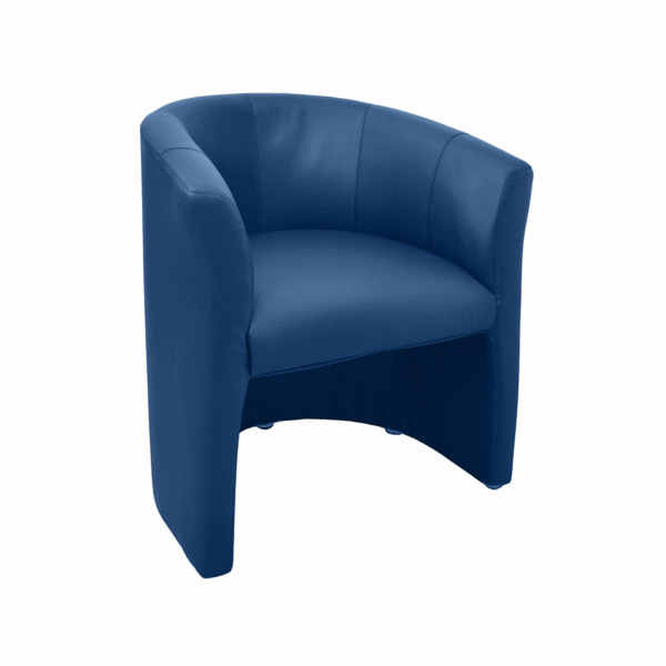 Fotoliu Club Eco 22-Blue Descoperiți confortul oferit de Fotoliul Club, ideal pentru birou sau spații de relaxare. Tapițat cu piele ecologică și cu structură metalică, acest fotoliu este atât elegant, cât și practic. Aduce un plus de stil interiorului dumneavoastră!
