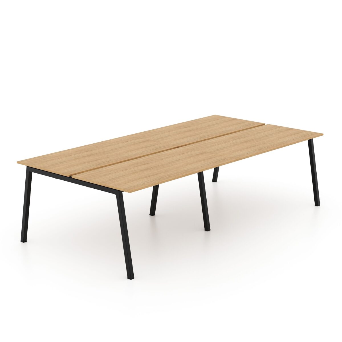 Masa Conferinta Akita 2760×1400 Masa de conferință Akita 2760x1400, fabricată de Decoprim, este o piesă spațioasă și rezistentă, ideală pentru săli de ședință, cu blat din PAL de 18 mm și cadru metalic sudat.