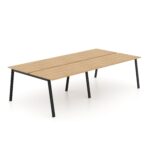 Masa Conferinta Sakura 2760×1400 Masa de conferință Arki 2760x1400, fabricată de Decoprim, este o piesă spațioasă și rezistentă, ideală pentru săli de ședință, cu blat din PAL de 18 mm și cadru metalic sudat.