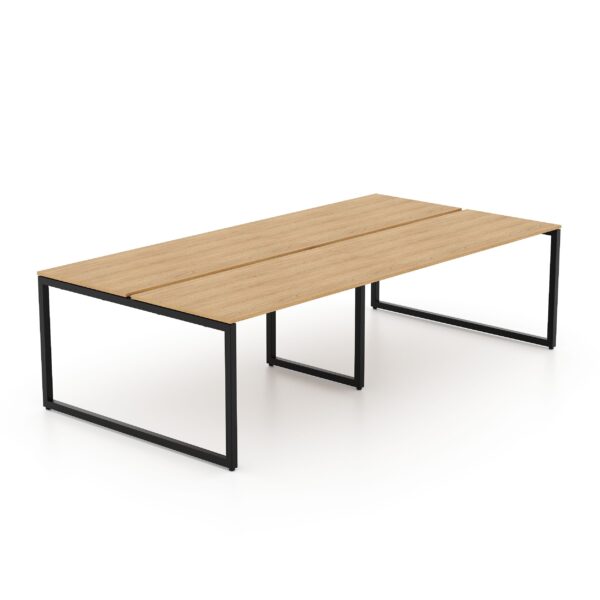 Masa Conferinta Mitaka 2760×1400 Masa de conferință Mitaka 2760x1400, fabricată de Decoprim, este o piesă spațioasă și rezistentă, ideală pentru săli de ședință, cu blat din PAL de 18 mm și cadru metalic sudat.