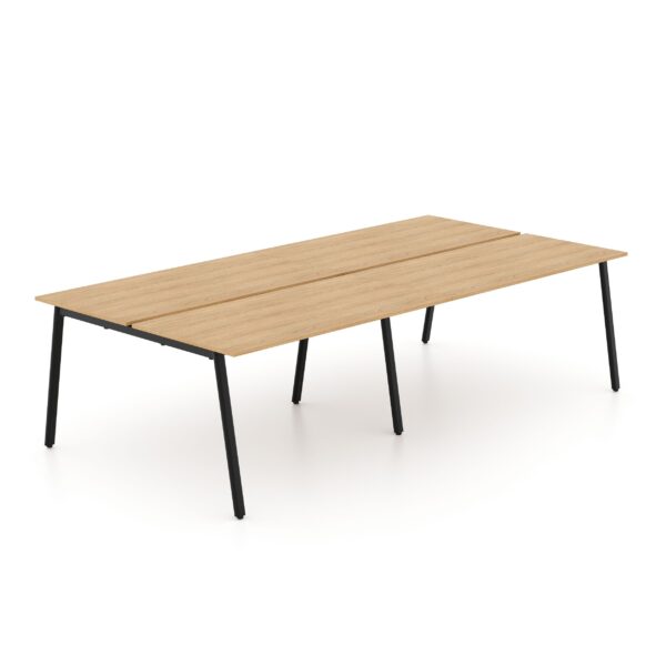 Masa Conferinta Sakura 2760×1400 Masa de conferință Sakura 2760x1400, fabricată de Decoprim, este o piesă spațioasă și rezistentă, ideală pentru săli de ședință, cu blat din PAL de 18 mm și cadru metalic sudat.