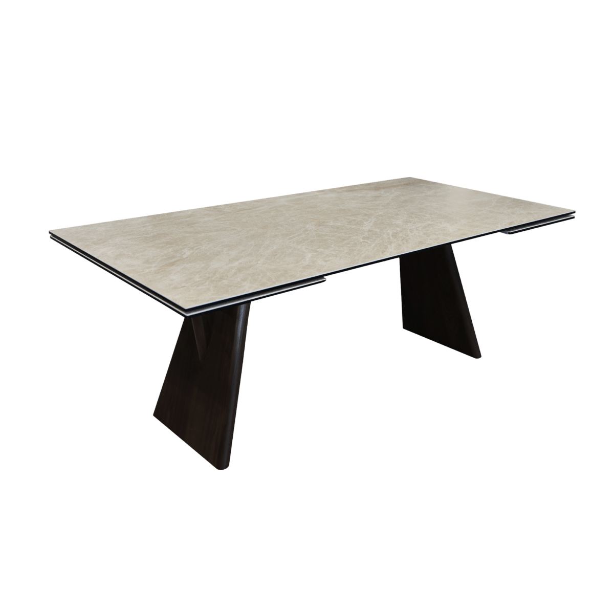 Masa Extensibila Endo 2000/2500/3000x1000xh760 Masa extensibilă Endo îmbină designul modern cu funcționalitatea, având blat termorezistent din ceramică și sticlă securizată, cadru metalic vopsit și extensii laterale ce permit mărirea lungimii de la 200 cm până la 300 cm.
