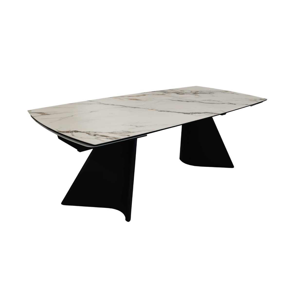 Chara White Extendable Table 130/190×95 (Copy) (Copy) (Copy) (Copy) Discover the Chara Table - made of heat-resistant ceramic and tempered glass, offering a modern and sophisticated design, perfect for any elegant dining experience.Thanks to the innovative rotary extension mechanism, the table expands quickly and easily, reaching a length of up to 190 cm, with a width of 95 cm and a height of 76 cm, ensuring optimal comfort for any occasion - from intimate dinners to festive gatherings.