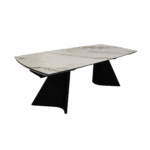 Chara White Extendable Table 130/190×95 (Copy) (Copy) (Copy) (Copy) Discover the Chara Table - made of heat-resistant ceramic and tempered glass, offering a modern and sophisticated design, perfect for any elegant dining experience.Thanks to the innovative rotary extension mechanism, the table expands quickly and easily, reaching a length of up to 190 cm, with a width of 95 cm and a height of 76 cm, ensuring optimal comfort for any occasion - from intimate dinners to festive gatherings.