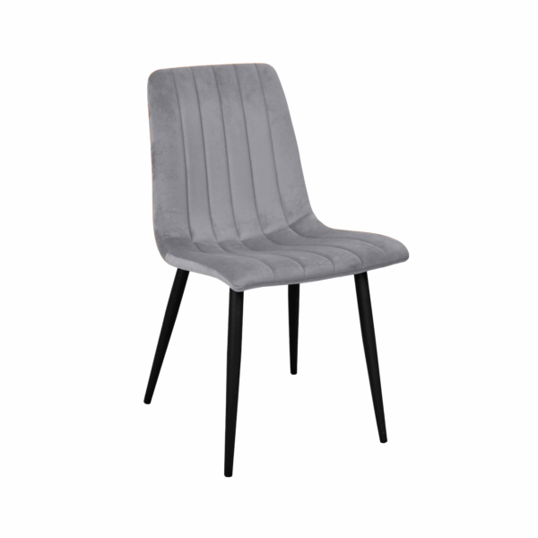 Scaun DC-90P N14 Catifea Light Grey+Black Legs Descoperă scaunul DC-90, ideal pentru bucătăria ta! Cu tapițerie din catifea gri și picioare negre din metal rezistent, acest scaun combină eleganța cu confortul. Alege dintr-o gamă variată de culori pentru a transforma interiorul casei tale.