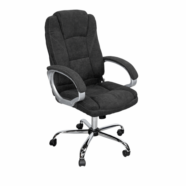 Fotoliu Birou BX-3177 Dark Grey/Stofă Fotoliului de birou BX-3177 este perfect pentru orice spațiu de lucru. Cu suport ergonomic, tapițerie de calitate și bază solidă din oțel cromat, acest fotoliu este ideal pentru o experiență de lucru plăcută. Ajustați-i înălțimea și balansul pentru confort optim!