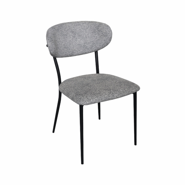Scaun Angus Light Grey Descoperă scaunul Angus, perfect pentru mobilă de bucătărie! Confortabil și elegant, cu șezut din spumă poliuretanică și tapițerie din stofă, adaugă un strop de căldură oricărei încăperi. Cadru din metal durabil pentru utilizare zilnică. Ideal pentru spații mici!